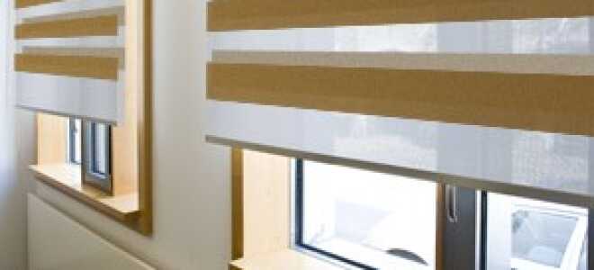 Рулонные шторы День-Ночь (Зебра): светофильтры на окна, монтаж, фото