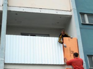 утепление балкона парапет