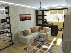 Дизайн лоджии совмещенной с комнатой