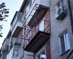 Вынос балкона по полу